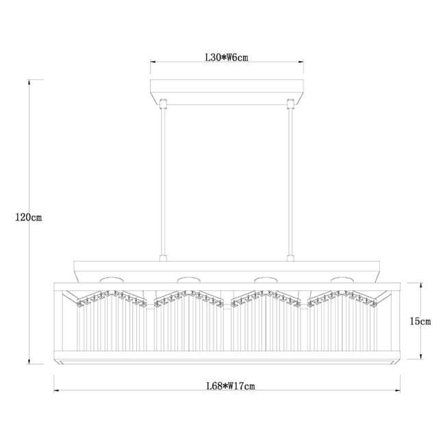 Závesné svietidlo MATHILDE - 40W,E27,IP20 - 15697-4H