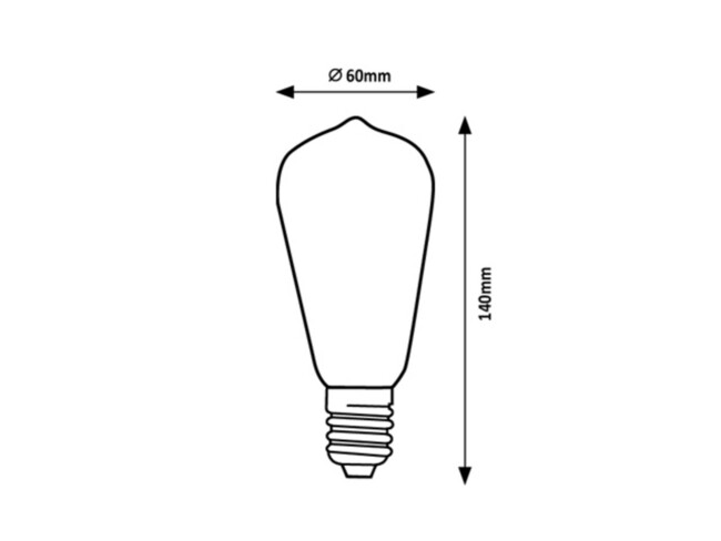 Žiarovka FILAMENT-LED - E27, 4W, 2700K, IP20 - 1988