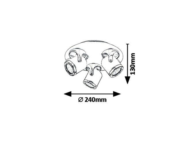 Svietidlo APRIL - GU10/ 3X max 5W, IP20 - 5039