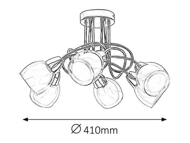 Svietidlo DAVE - E14/6x max. 40W, IP20 - 6085