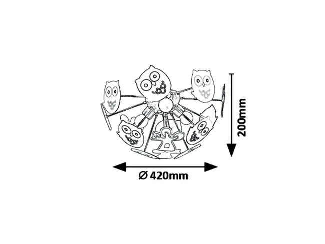 Svietidlo BIRDY - E14/3x max. 40W, IP20 - 6389