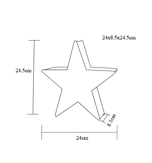 LED Kovový zlatý vianočná hviezda, 2xAA, 15LED,3000K, Timer 6+18h