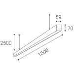 LED2 NOLI závesné svietidlo LED 60W/6600lm 3000-3500-4000K čierna - 3235953