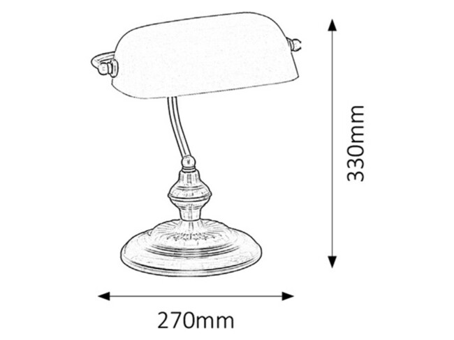 Svietidlo BANK - E27/60W, IP20 - 4037