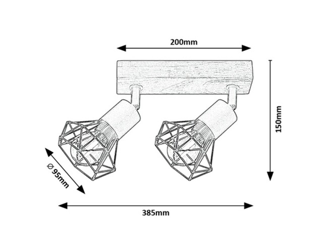 Svietidlo ZEUS - E14/2x max 40W, IP20 - 3138
