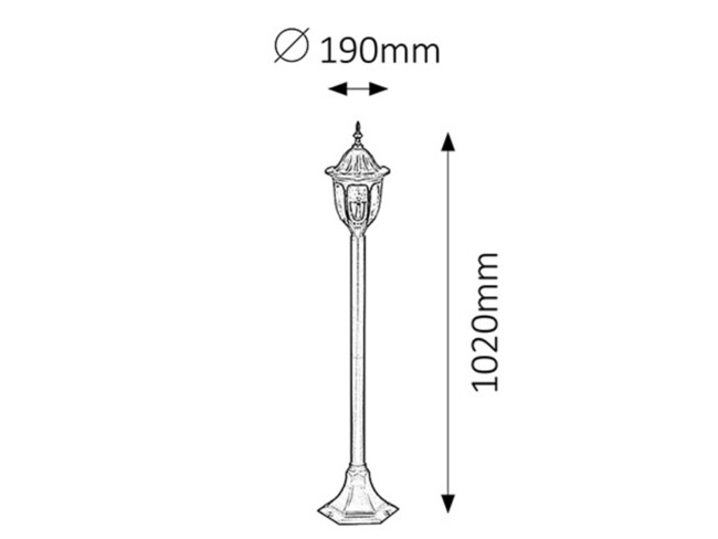 Svietidlo MILANO - E27/60W, IP43 - 8345