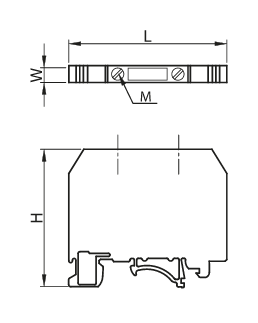 Svorka radová 25-70mm2 - sivá