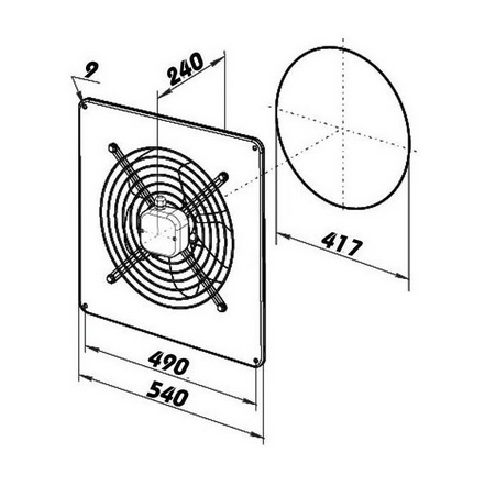 Ventilátor priemyselný 400