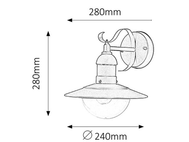 Svietidlo OSLO - E27/60W, IP44 - 8682