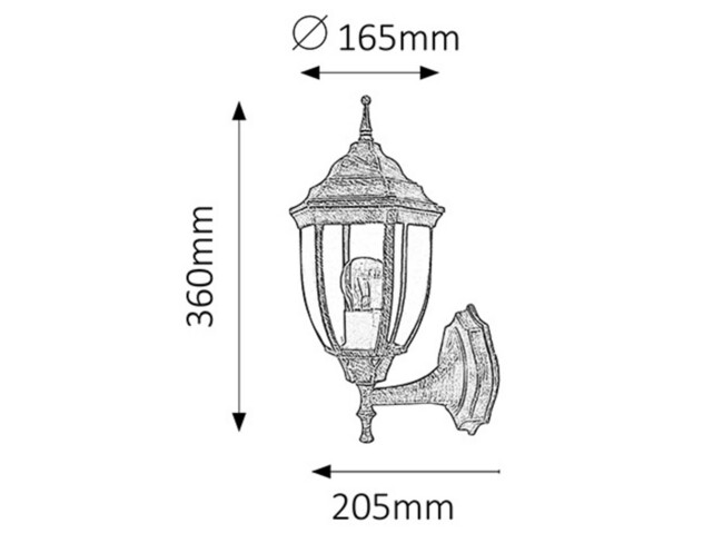Svietidlo NIZZA - E27/60W, IP43 - 8452