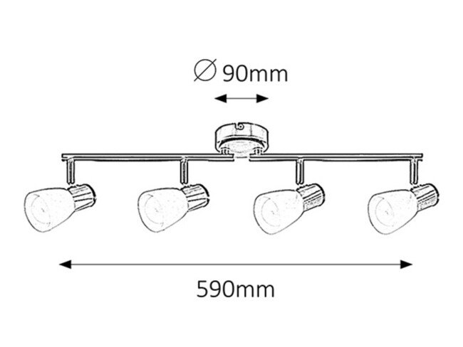 Svietidlo GAVIN - E14/4x max. 40W, IP20 - 6489