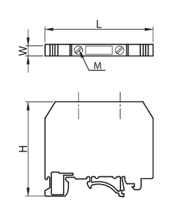 Svorka radová 0,2 - 2,5mm2, sivá