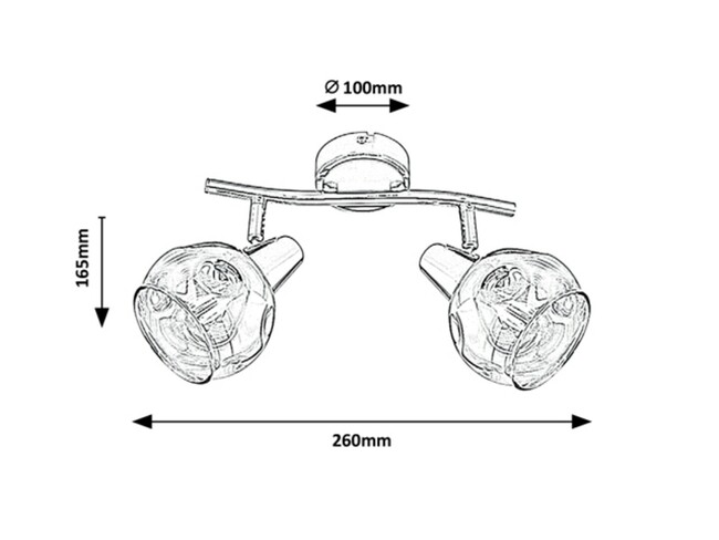 Svietidlo TAMARA - E14/2x max. 40W, IP20 - 5347