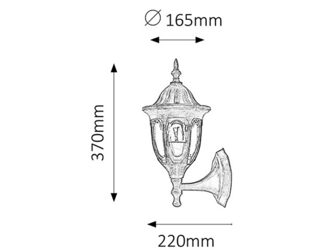 Svietidlo MILANO - E27/60W, IP43 - 8372
