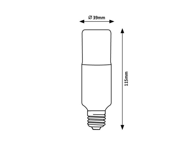 Žiarovka LED, TUBE , E27, 9W, 4000K - 79134