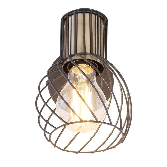 Nástenné svietidlo ARGUSTO - čierna,E27,IP20 - 54013-1