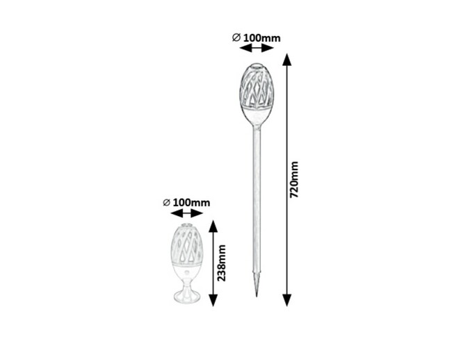 Svietidlo FLAMENCO - 5W, DC 1.2V, IP65 - 8946