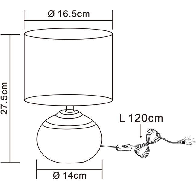 Stolová lampa IGA - 40W,E14,IP20 - 21625