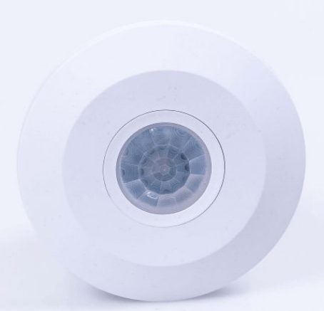 Pohybový senzor stropný 360°, plochý, biely 1-6 m, 10 s-15 min