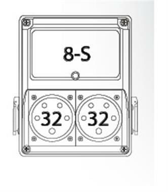 Rozvodnica zásuvková R-BOX (2x32/5+2x250V)+8-modulová