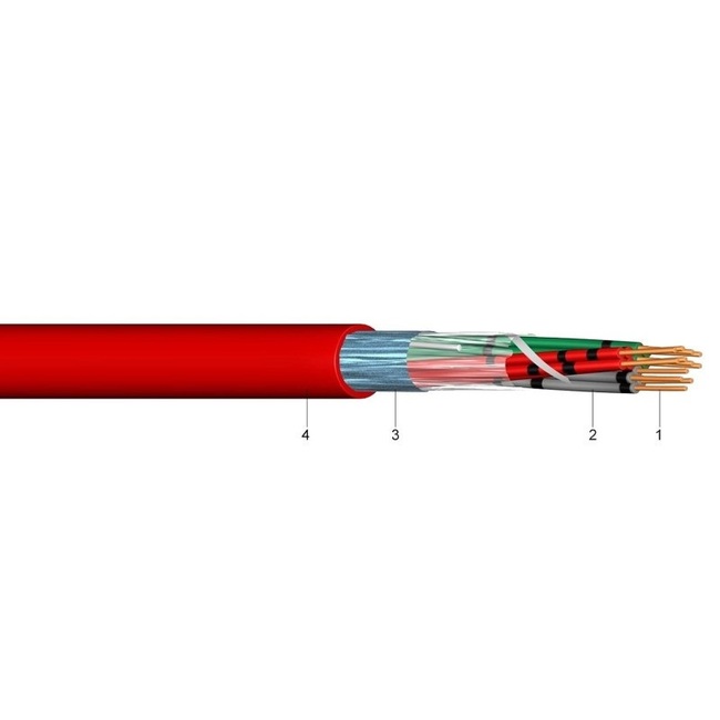 Vodič JB-H/ST/H E90 1x2x0,8 nehor. - červený