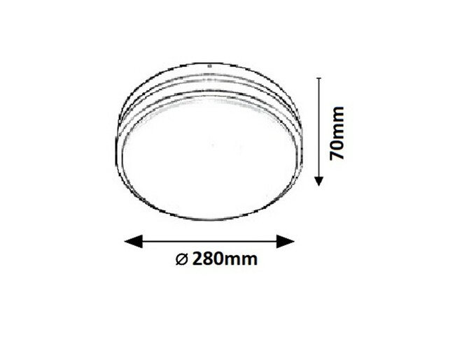 Svietidlo HAMBURG - LED/12W, IP44 - 8848