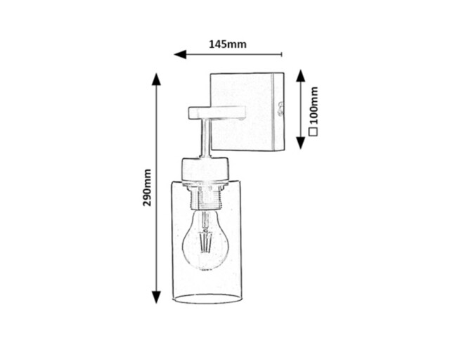 Nástenné svietidlo PRUDENCE - E27/40W, IP20 - 2671