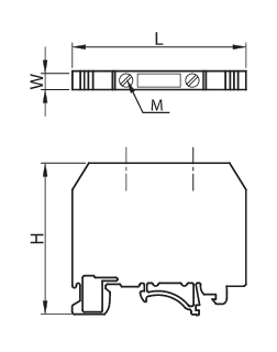 Svorka radová 6 - 35mm2 modrá