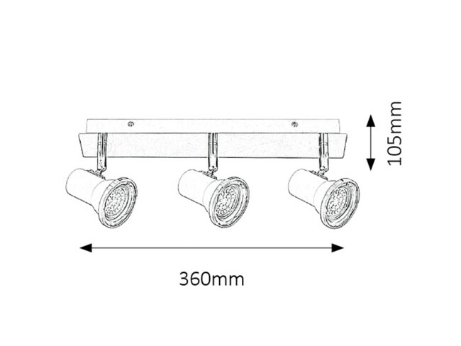 Svietidlo STEVE - LED/13,5W, GU10/3X max. 15W,IP44 - 5499