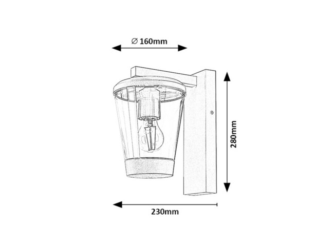 Svietidlo SAVANO - E27 1x MAX 40W, IP44 - 7266