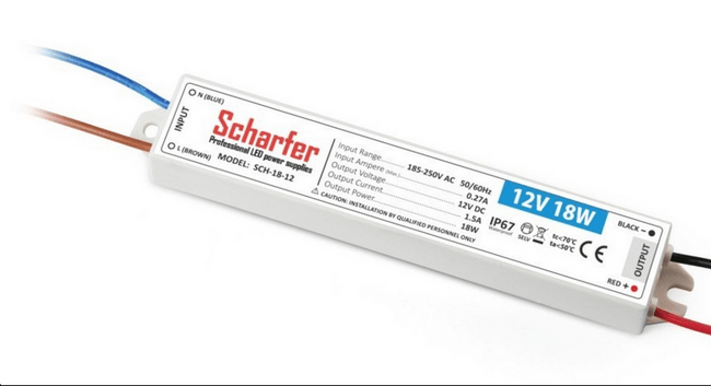 Trafo LED SCHARFER 12V, IP67, 18W