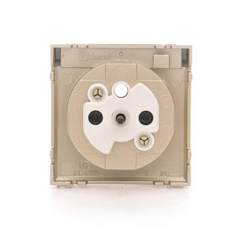 SIMON54 - kryt zásuvky IP44 - transparent, zlatý matný