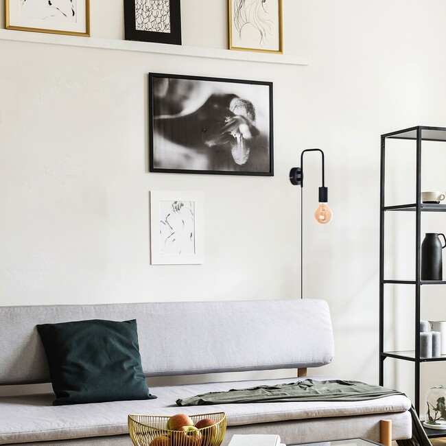 Svietidlo MANZUR - E27 1x MAX 40W, čierna, IP20 - 71022