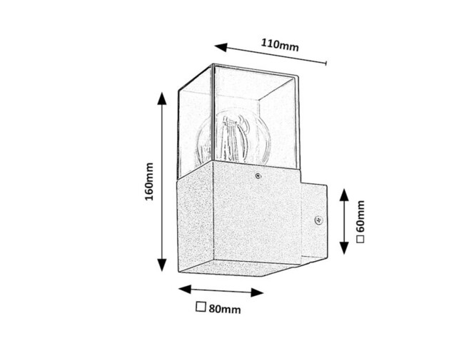 Svietidlo LOANDA - E27 1x MAX 60W, IP54 - 77080