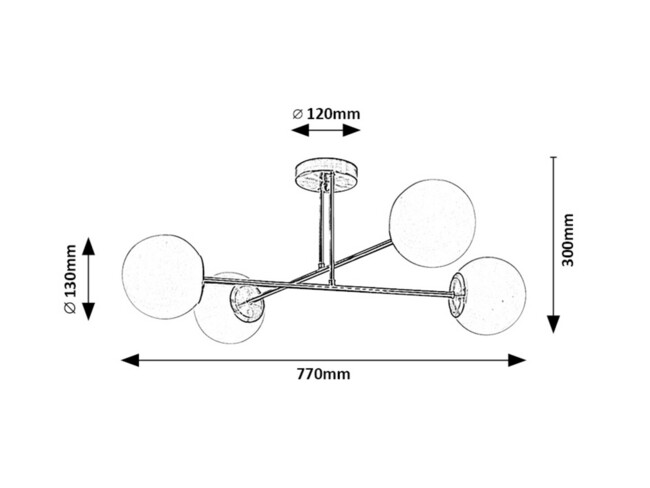 Svietidlo KIARA - E27 4x MAX 35W, IP20 - 71082