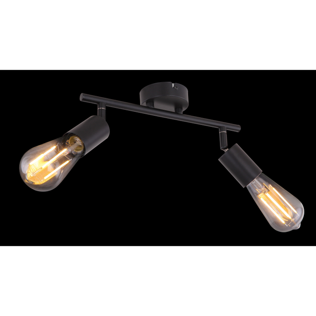 Nástenné svietidlo MARTHA - čierna, E27, IP20 - 54008-2