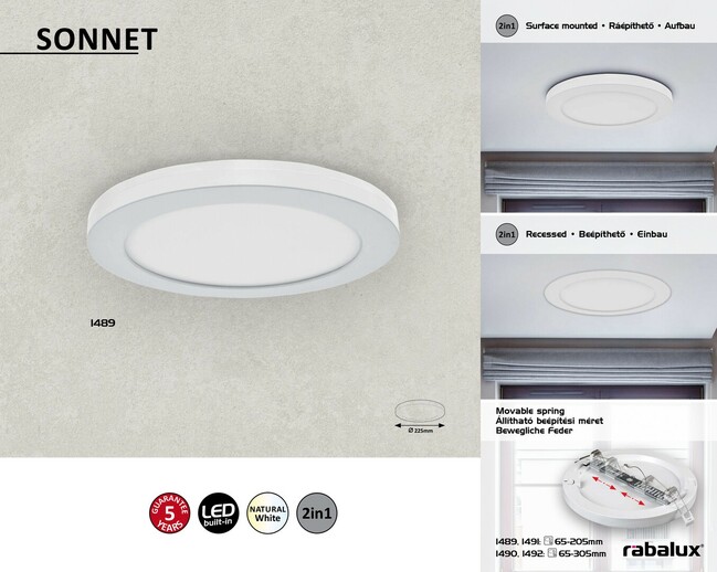 Svietidlo SONNET - LED/18W, IP20 - 1489