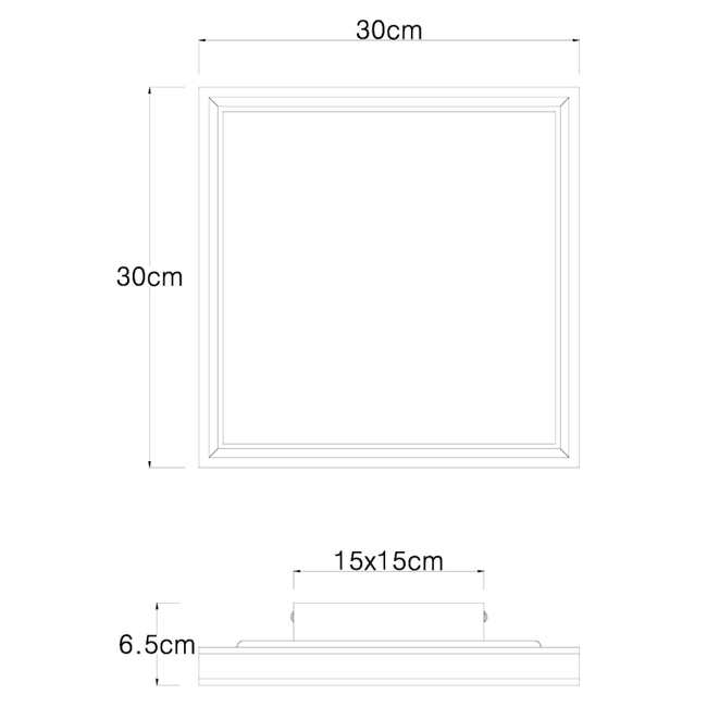 Stropné svietidlo JESSY - 12W, 1200/800lm, IP20 - 41596D1