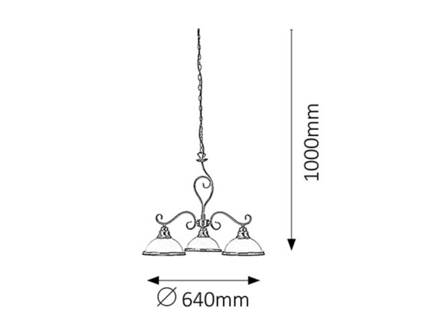 Svietidlo ELISETT - E27/3x max. 60W, IP20 - 2753