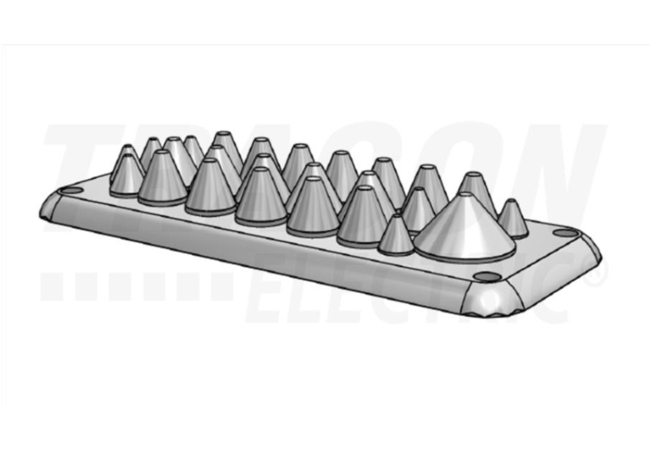 Vývodková príruba gumená 222x92 - 25 káblov