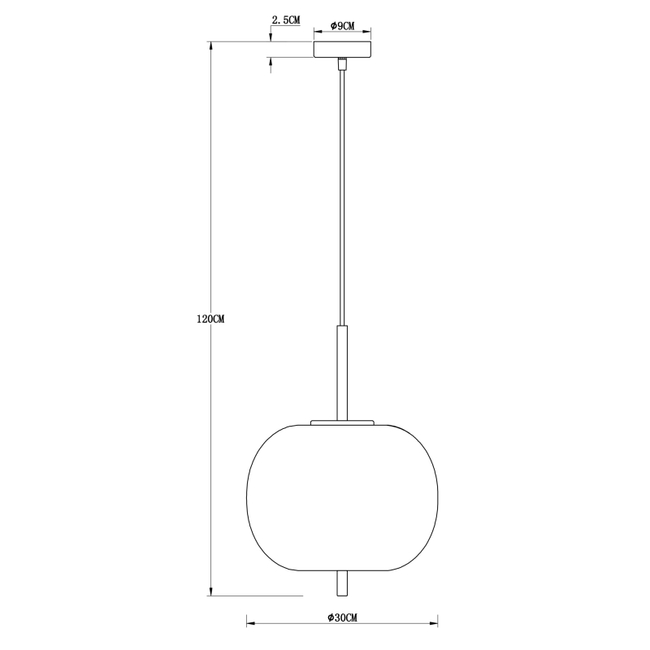 Závesné svietidlo BLACKY I - 60W,E27,IP20 - 15345H1MM