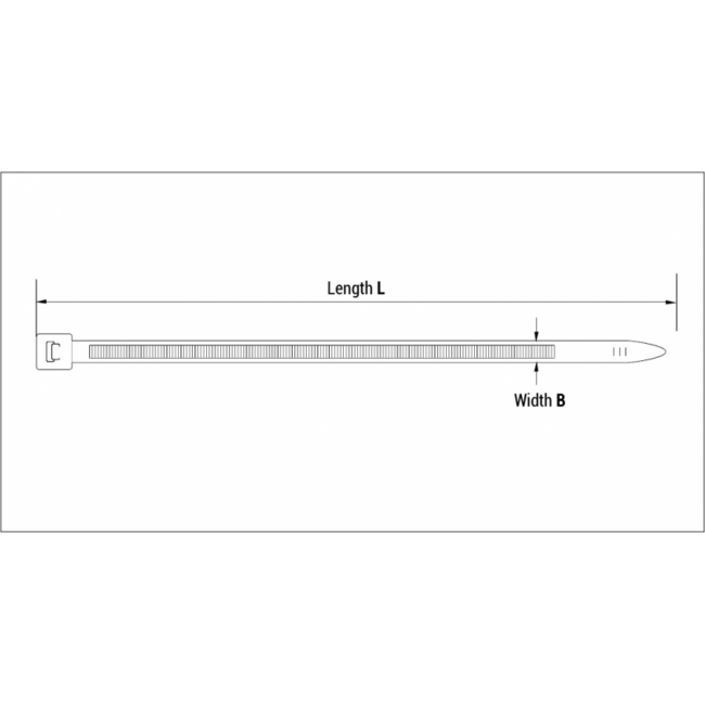 Viazacia páska 300x3,6 čierna - CELO (100ks)