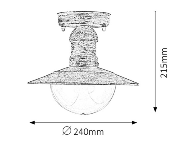 Svietidlo OSLO - E27/60W, IP44 - 8739