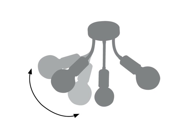 Svietidlo ALMUS - E27/3x max. 60W, IP20 - 6808