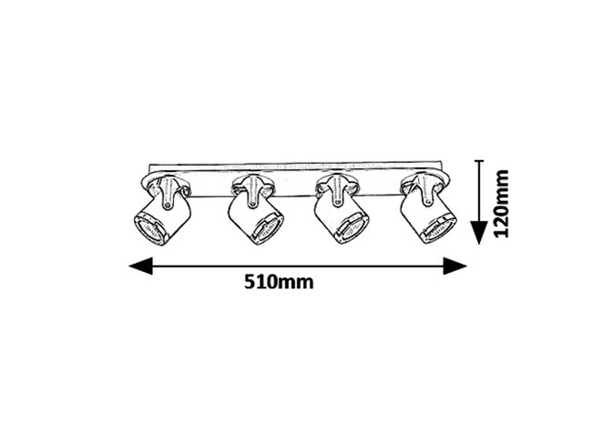 Svietidlo APRIL - GU10/ 4X max 5W, IP20 - 5040