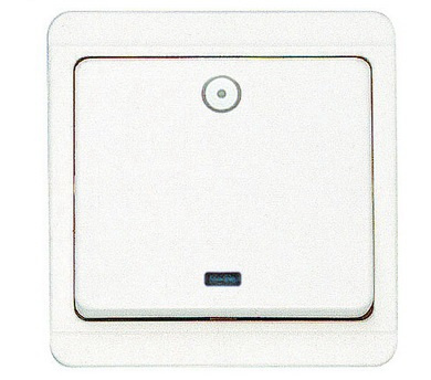 TESLA - Vypínač tlačítko zvonk. s orientačnou tlej