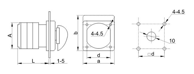 Vypínač vačkový (ON-OFF) TRACON 3P, 125A