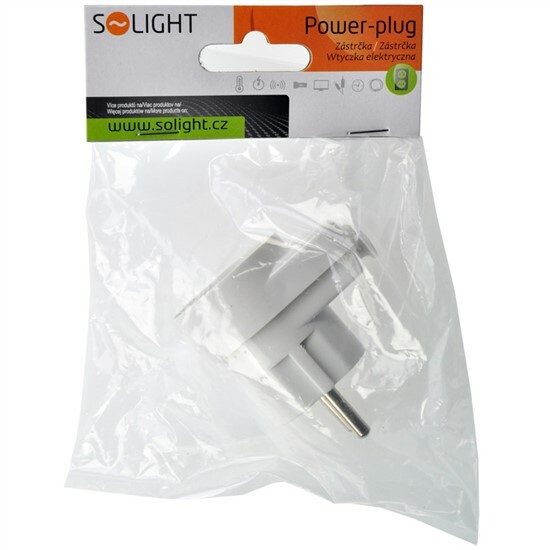 Zástrčka 240V lomená, s prieb. zásuvk