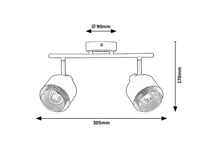 Svietidlo FEDORA - E14/2x max. 40W, IP20 - 3548