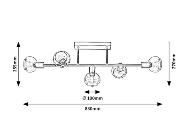 Svietidlo SULLIVAN - E14, 5x max. 40W, IP20 - 3296